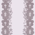 Henna paisley mehndi tattoo doodle seamless vector pattern Royalty Free Stock Photo