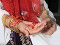 Henna in the palm.. henna night