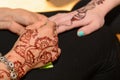 Henna pattern on the arm