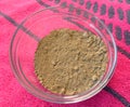 Henna powder in bowl Royalty Free Stock Photo