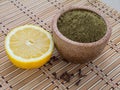 Henna powder and lemon