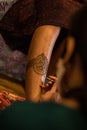 Henna Tatto Design Pattern Symmetry Detailed Textured Abstract Tradition In Nairobi City County Kenya East African