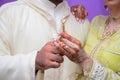 Henna Tattoo on Bride's Hand.wedding henna. Royalty Free Stock Photo