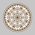 Henna tattoo brown mehndi flower template doodle ornamental lace decorative element and indian design pattern paisley Royalty Free Stock Photo