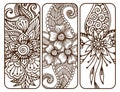 Henna tattoo mehndi flower doodle ornamental decorative indian design pattern paisley arabesque mhendi embellishment