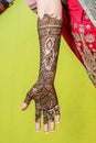 Henna Tattoo painted woman hand Royalty Free Stock Photo