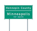 Hennepin County and Minneapolis City road sign