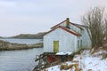HENNINGSVAER, NORWAY, FEBRUARY 20, 2022: Henningsvaer harbor in Lofoten Archipelago, Europe. Royalty Free Stock Photo
