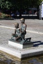 Henrik Wergeland statue in Oslo, Norway
