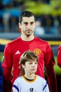 Henrikh Mkhitaryan in match 1 8 finals of the Europa League between FC Rostov and Manchester United , 09 March 2017 in