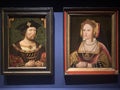 Henry Tudor VIII and his wife Katherine of Aragon at The National Portrait Gallery NPG art gallery in London
