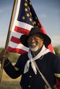 Henry Crawford reenacts the duties of a Buffalo Soldier sergeant