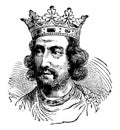 Henry III of England, vintage illustration