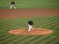 Henry Rodriguez throws pitch, ball in air