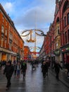 Henry Street, Dublin, Ireland at Christmas time Royalty Free Stock Photo