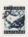 Hens and Eggs on Bulgarian Postage Stamp