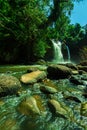 Heo Suwat Waterfall in Khao Yai National Park in Thailand Royalty Free Stock Photo