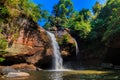 Heo Suwat Waterfall in Khao Yai National Park Royalty Free Stock Photo