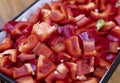 Hep of red chopped pepper paprika Royalty Free Stock Photo