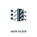 Hepa Filter icon. Monochrome simple Allergy icon for templates, web design and infographics