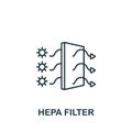 Hepa Filter icon. Monochrome simple Allergy icon for templates, web design and infographics