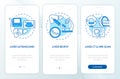 Hepatic diagnostics onboarding mobile app page screen with concepts