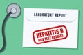 Hepatitis B lab test results - medical concept