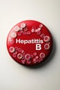Hepatitis B Red Button Highlighting Awareness and Prevention Royalty Free Stock Photo