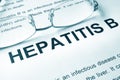 Hepatitis B written on a page. Royalty Free Stock Photo