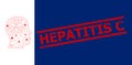 Hepatitis C Grunge Seal and Mental Virus Polygonal Mesh