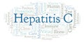 Hepatitis C word cloud, made with text only. Royalty Free Stock Photo