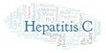 Hepatitis C word cloud, made with text only. Royalty Free Stock Photo