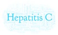 Hepatitis C word cloud, made with text only. Royalty Free Stock Photo