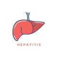 Hepatitis disease shown by an illustrator