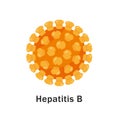 Hepatitis virus icon on white background.