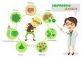 Hepatitis a virus Royalty Free Stock Photo