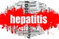 Hepatitis word cloud Royalty Free Stock Photo