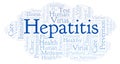 Hepatitis word cloud, made with text only. Royalty Free Stock Photo