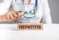 hepatitis word, liver disease concept