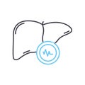 hepatits line icon, outline symbol, vector illustration, concept sign Royalty Free Stock Photo