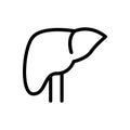 Hepatology vector thin line icon