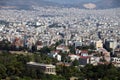 Hephaestus Temple from Acropolis behind Athens City Royalty Free Stock Photo