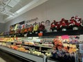 KJs retail grocery retail store interior holiday decor in produce
