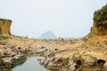 Heping Island Park coastal rock formation scenery in Keelung, Taiwan
