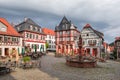 Heppenheim, Germany. Timber houses on Marktplatz