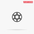 Heptagram flat vector icon Royalty Free Stock Photo