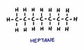 Heptane formula illustration Royalty Free Stock Photo