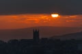 Heptonstall Church Winter Sunset Royalty Free Stock Photo