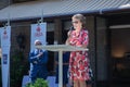 Her highness princess margriet of the netherlands is giving a speech