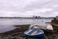 Her Majesty`s Naval Base Devonport England seen from the river TaMAR Royalty Free Stock Photo